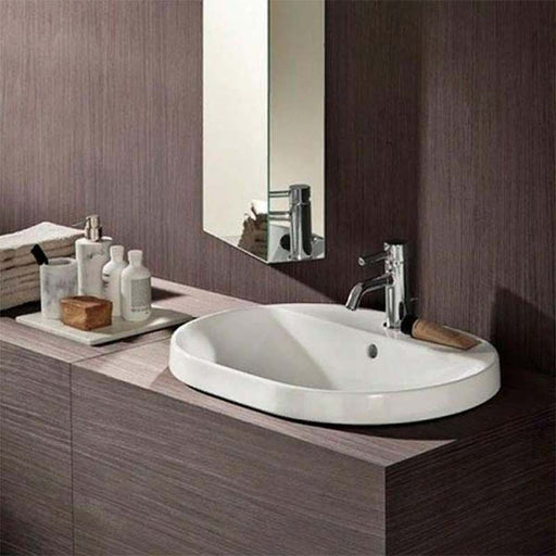 LAVABO NADGRADNI NA RAVNU PLOČU ELIPSA 600X450 GEBERIT 500.778.01.2 Lavaboi Geberit Madras doo Beograd