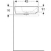 LAVABO NADGRADNI NA RAVNU PLOČU ELIPSA 600X450 GEBERIT 500.778.01.2 Lavaboi Geberit Madras doo Beograd