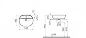 Lavabo nadgradni VITRA Geo 54,5x43cm bez preliva sa otvorom za slavinu (7428B003-0041) Lavaboi Vitra 7428B003-0041 Madras doo Beograd