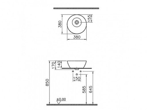 Lavabo nadgradni VITRA GEO Ø38 new (7421B003-0016) Lavaboi Vitra 7421B003-0016 Madras doo Beograd