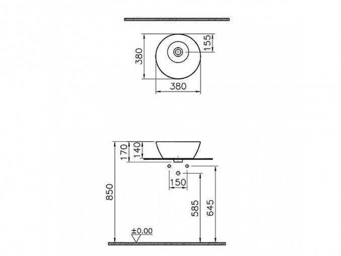 Lavabo nadgradni VITRA GEO Ø38 new (7421B003-0016) Lavaboi Vitra 7421B003-0016 Madras doo Beograd