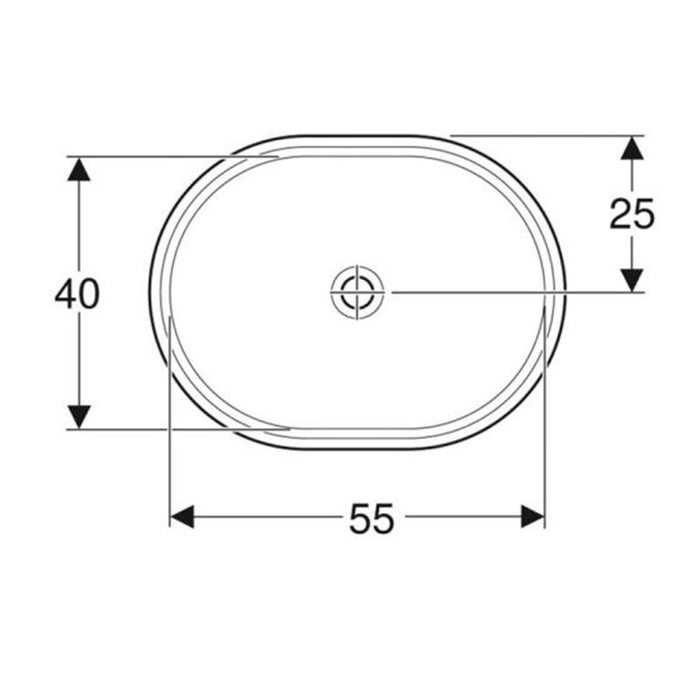 LAVABO PODGRADNI ISPOD RAVNE PLOČE ELIPSA 610X460 GEBERIT 500.758.01.2 Lavaboi Geberit Madras doo Beograd