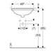 LAVABO PODGRADNI ISPOD RAVNE PLOČE OVALNI 480X390 GEBERIT 500.748.01.2 Lavaboi Geberit Madras doo Beograd