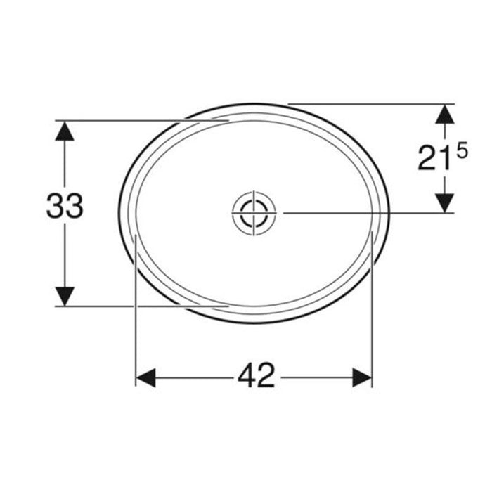 LAVABO PODGRADNI ISPOD RAVNE PLOČE OVALNI 480X390 GEBERIT 500.750.01.2 Lavaboi Geberit Madras doo Beograd