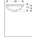 LAVABO PODGRADNI ISPOD RAVNE PLOČE OVALNI 560X460 GEBERIT 500.752.01.2 Lavaboi Geberit Madras doo Beograd