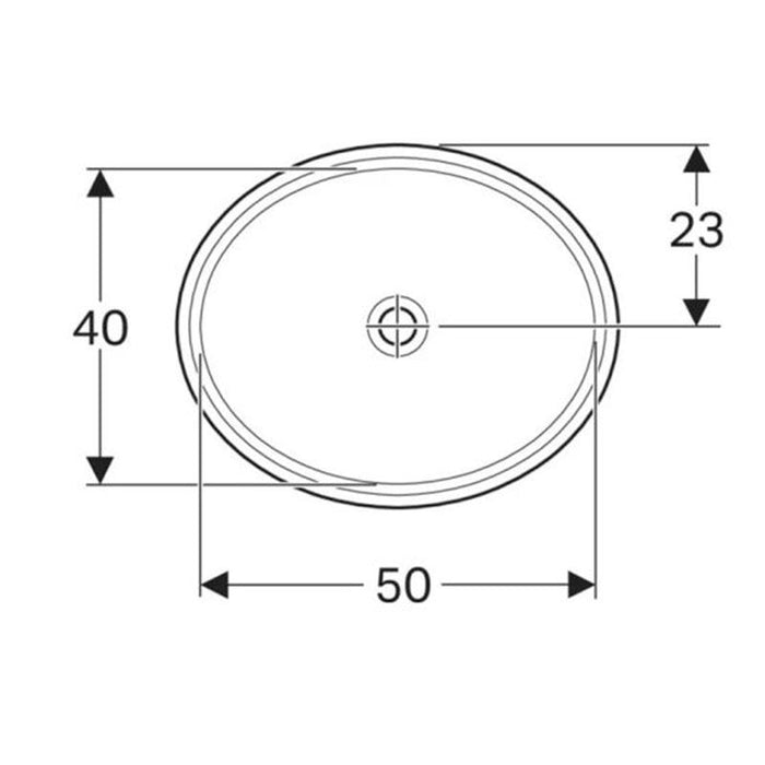 LAVABO PODGRADNI ISPOD RAVNE PLOČE OVALNI 560X460 GEBERIT 500.754.01.2 Lavaboi Geberit Madras doo Beograd