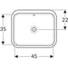 LAVABO PODGRADNI ISPOD RAVNE PLOČE PRAVOUGAONI 530X440 GEBERIT 500.760.01.2 Lavaboi Geberit Madras doo Beograd