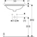 LAVABO PODGRADNI ISPOD RAVNE PLOČE PRAVOUGAONI 530X440 GEBERIT 500.762.01.2 Lavaboi Geberit Madras doo Beograd