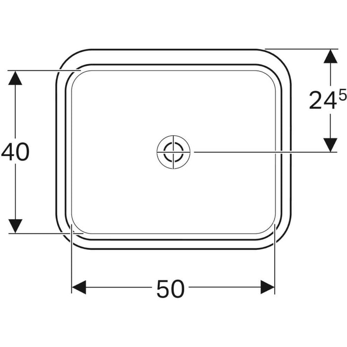 LAVABO PODGRADNI ISPOD RAVNE PLOČE PRAVOUGAONI 580X490 GEBERIT 500.766.01.2 Lavaboi Geberit Madras doo Beograd