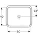 LAVABO PODGRADNI ISPOD RAVNE PLOČE PRAVOUGAONI 580X490 GEBERIT 500.766.01.2 Lavaboi Geberit Madras doo Beograd