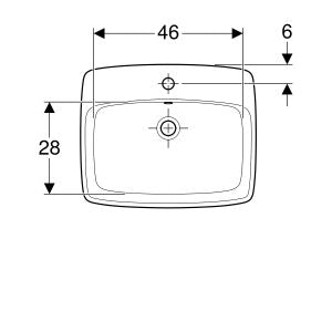 LAVABO UGRADNI SELNOVA SQUARE 550X450 GEBERIT 501.466.00.7 Lavaboi Geberit Madras doo Beograd