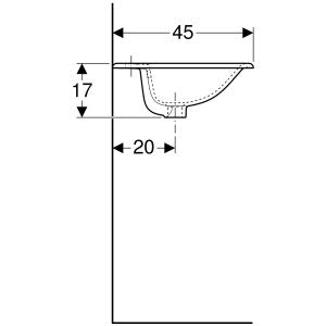 LAVABO UGRADNI SELNOVA SQUARE 550X450 GEBERIT 501.466.00.7 Lavaboi Geberit Madras doo Beograd