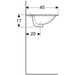 LAVABO UGRADNI SELNOVA SQUARE 550X450 GEBERIT 501.466.00.7 Lavaboi Geberit Madras doo Beograd