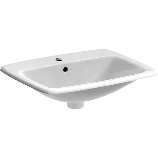 LAVABO UGRADNI SELNOVA SQUARE 550X450 sa prelivom i otvorom za slavinu GEBERIT Lavaboi Geberit 501.466.00.7 Madras doo Beograd