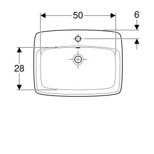 LAVABO UGRADNI SELNOVA SQUARE 600X450 GEBERIT 500.307.01.7 Lavaboi Geberit Madras doo Beograd