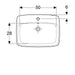 LAVABO UGRADNI SELNOVA SQUARE 600X450 GEBERIT 500.307.01.7 Lavaboi Geberit Madras doo Beograd