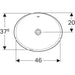 LAVABO VARIFORM UGRADNI OVALNI 500X400 GEBERIT 500.708.01.2 Lavaboi Geberit Madras doo Beograd