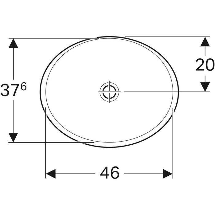LAVABO VARIFORM UGRADNI OVALNI 500X400 GEBERIT 500.710.01.2 Lavaboi Geberit Madras doo Beograd