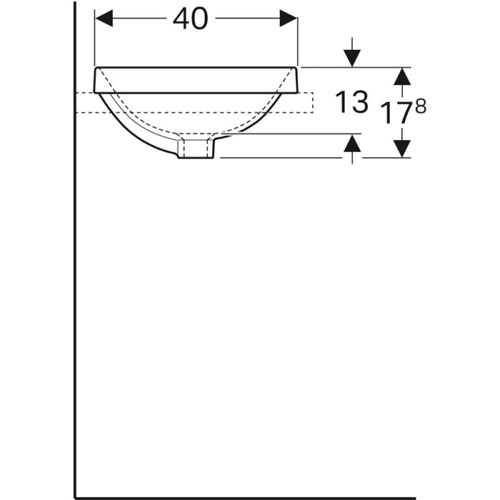LAVABO VARIFORM UGRADNI OVALNI 500X400 GEBERIT 500.710.01.2 Lavaboi Geberit Madras doo Beograd