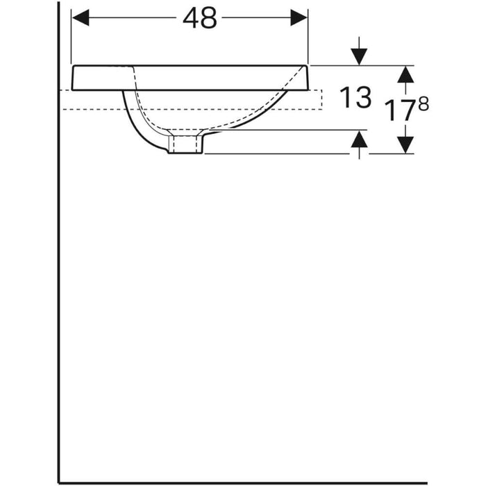 LAVABO VARIFORM UGRADNI OVALNI 600X480 GEBERIT 500.724.01.2 Lavaboi Geberit Madras doo Beograd