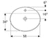 LAVABO VARIFORM UGRADNI OVALNI 600X480 GEBERIT 500.726.01.2 Lavaboi Geberit Madras doo Beograd