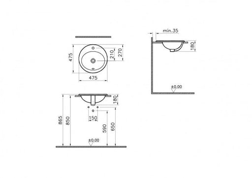 Lavabo VITRA S20 Ø47,5cm (5467B003-0001) Lavaboi Vitra 5467B003-0001 Madras doo Beograd