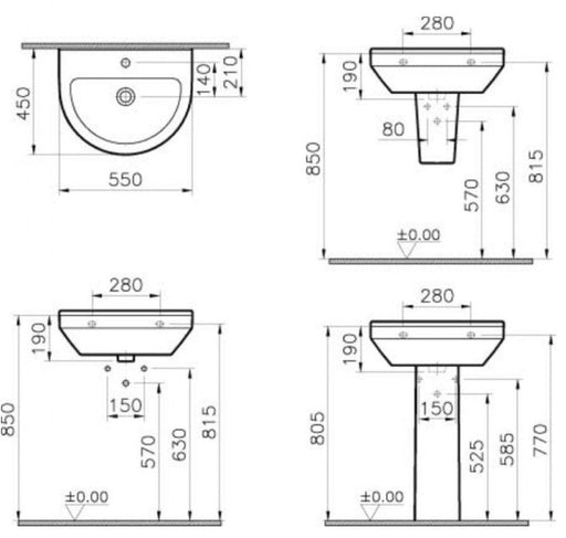 Lavabo VITRA S50 55x45cm (5301L003-0001) Lavaboi Vitra 5301L003-0001 Madras doo Beograd