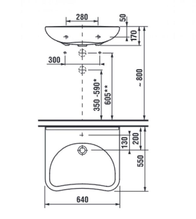 Lavabo za osobe sa posebnim potrebama Jika MIO 64x55 (JI8137140001041) Lavaboi Jika JI8137140001041 Madras doo Beograd