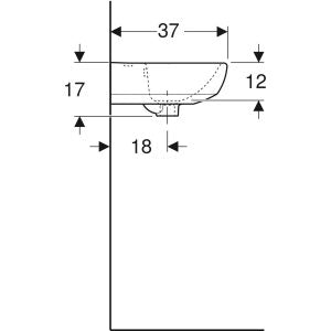 LAVABO ZIDNI SELNOVA 450X370 GEBERIT 500.324.01.7 Lavaboi Geberit Madras doo Beograd