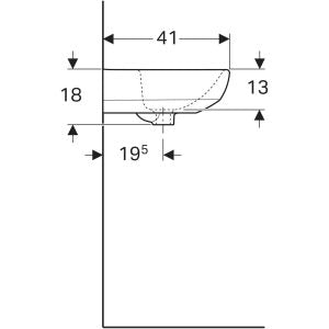 LAVABO ZIDNI SELNOVA 500X410 GEBERIT 500.295.01.7 Lavaboi Geberit Madras doo Beograd