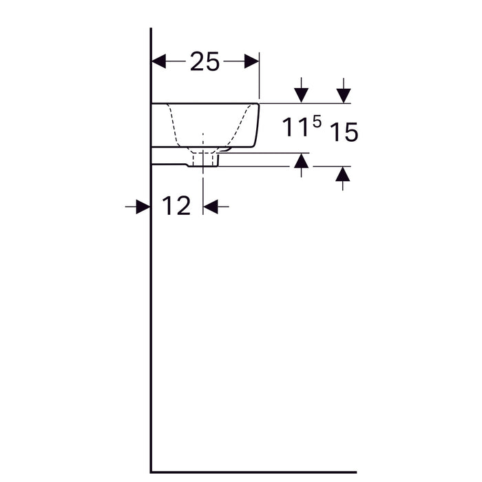 LAVABO ZIDNI SELNOVA COMPACT 400X250 LEVI GEBERIT 501.518.00.7 Lavaboi Geberit 501.518.00.7 Madras doo Beograd