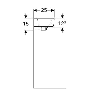 LAVABO ZIDNI SELNOVA COMPACT 500X250 smanjena dubina LEVI GEBERIT 501.506.00.7 Lavaboi Geberit Madras doo Beograd