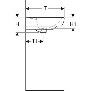 LAVABO ZIDNI SELNOVA SQUARE 650X480 GEBERIT 500.299.01.5 Lavaboi Geberit Madras doo Beograd