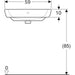 LAVABO ZIDNI SELNOVA UGAONI 590X560 GEBERIT 501.050.00.5 Lavaboi Geberit Madras doo Beograd