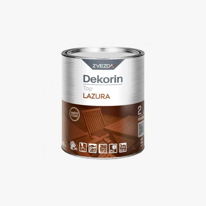 Lazura sa voskom Uljana Dekorin TOP 750ml-akacija Boje i lakovi Zvezda Madras doo Beograd