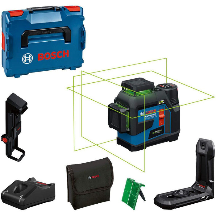 Linijski laser Bosch GLL 12V-100-33 CG 100m sa nosačem + akumulator 12V 2,0Ah + punjač + L-BOXX 136 (0601065401) Linijski laser 360° BOSCH Madras doo Beograd