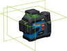 Linijski laser Bosch GLL 12V-100-33 CG 100m sa nosačem i 4x1.5V AA baterijama (0601065400) Linijski laser 360° BOSCH Madras doo Beograd