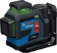 Linijski laser Bosch GLL 12V-100-33 CG 100m sa nosačem i 4x1.5V AA baterijama (0601065400) Linijski laser 360° BOSCH Madras doo Beograd