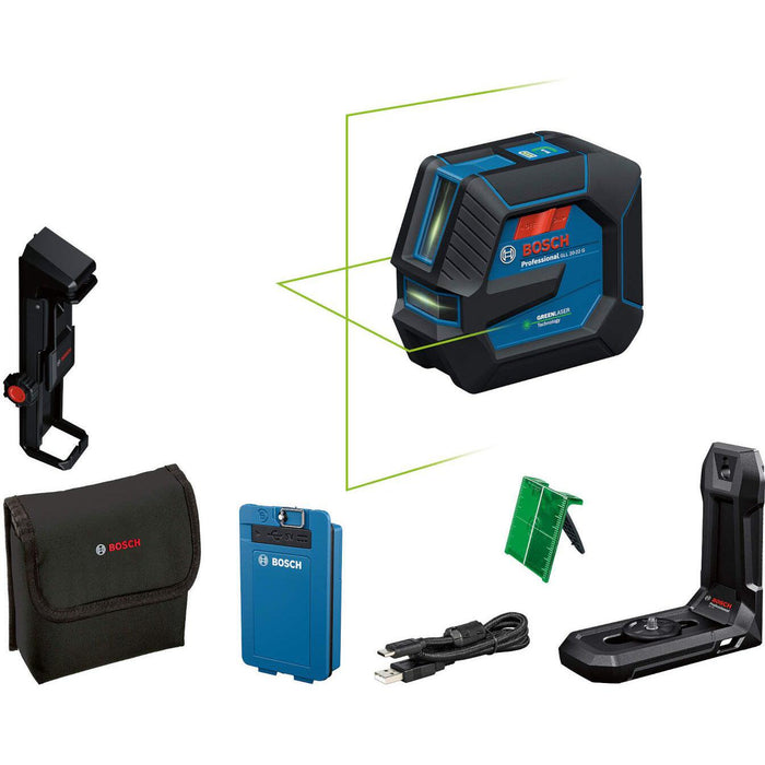 Linijski laser Bosch GLL 20-22 G 20m dometa sa baterijom BA 3,7V 3.0Ah XL (0601065602) Linijski laser BOSCH Madras doo Beograd
