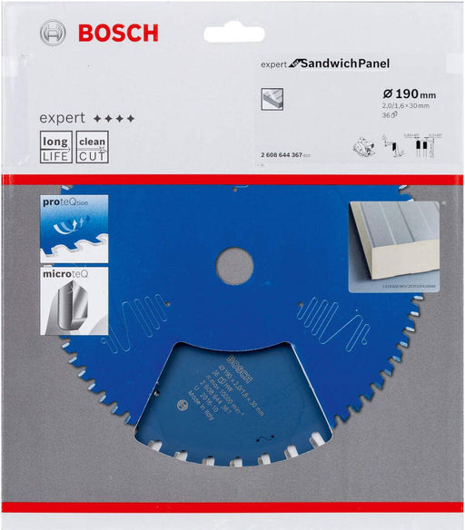 List testere za sendvič panele 190x2,0/1,6x30mm, 36 Bosch Expert for SandwichPanel - 2608644367 List testere BOSCH BOSCH-2608644367 Madras doo Beograd