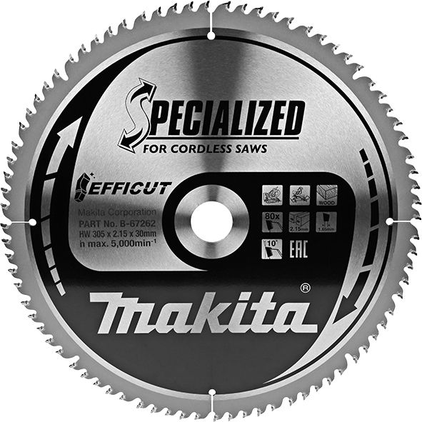 List za testeru od tvrdog metala EFFICUT Makita B-67262 List za testeru MAKITA Madras doo Beograd