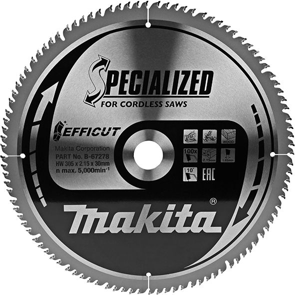 List za testeru od tvrdog metala EFFICUT Makita B-67278 List za testeru MAKITA Madras doo Beograd