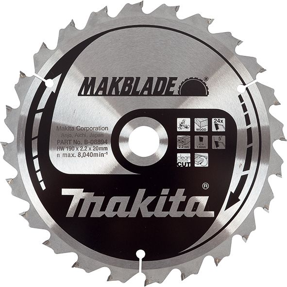 List za testeru od tvrdog metala, MAKBlade Plus, sa 24 zubaca Makita B-08894 List za testeru MAKITA Madras doo Beograd