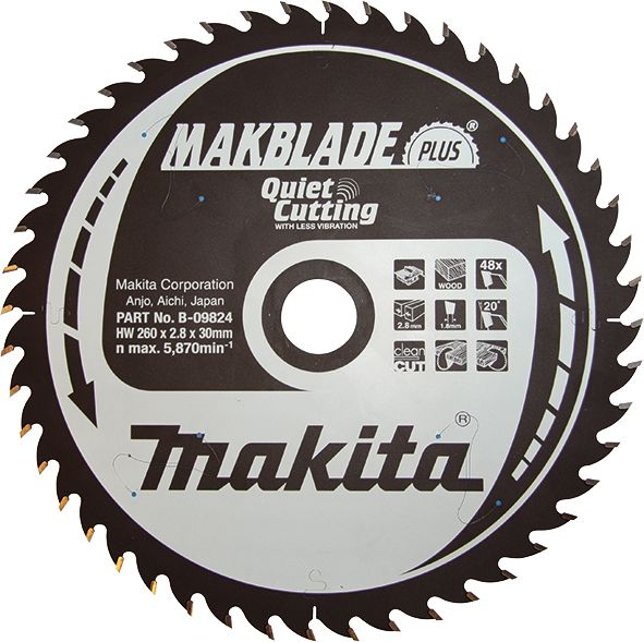 List za testeru od tvrdog metala, MAKBlade Plus, sa 48 zubaca Makita B-09824 List za testeru MAKITA Madras doo Beograd