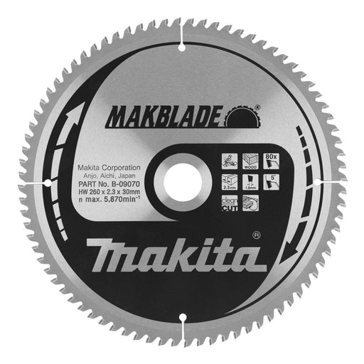 List za testeru od tvrdog metala, MAKBlade Plus, sa 80 zubaca Makita B-09070 List za testeru MAKITA Madras doo Beograd