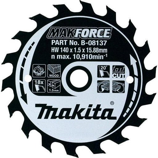 List za testeru od tvrdog metala, MAKForce, sa 16 zubaca Makita B-08137 List za testeru MAKITA Madras doo Beograd