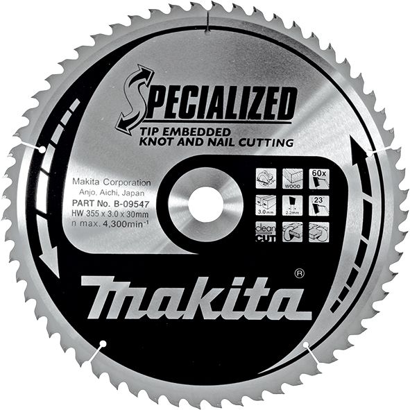 List za testeru od tvrdog metala, sa 60 zubaca Makita B-09547 Pribor MAKITA Madras doo Beograd