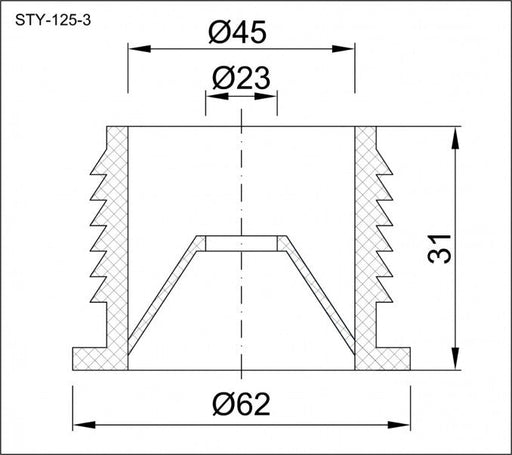 Manžetna STYRON za wc šolju Ø32mm (STY-125-3) Vodovod i instalacije Styron STY-125-3 Madras doo Beograd