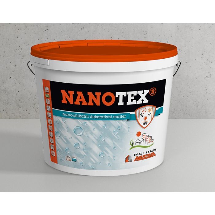 Maxima Nanotex - Nano silikatni dekorativni malter 1.5mm zaglađen 25kg Građevinski materijali Madras doo Beograd 68682131252 Madras doo Beograd