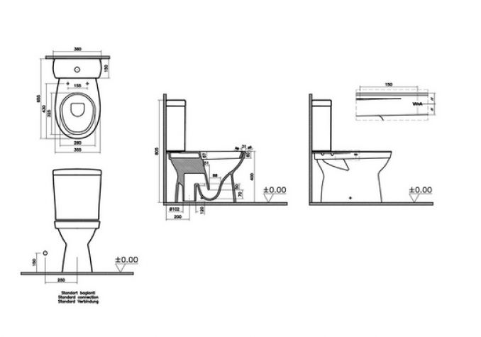 Monoblok VITRA S20 ROUND sa WC daskom skriveno kačenje simplon (CVS33) Monoblokovi Vitra CVS33 Madras doo Beograd